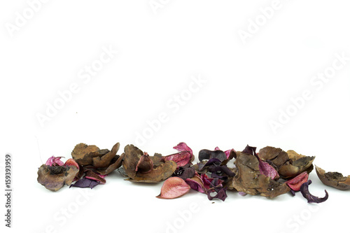 Wallpaper Mural Fragrant natural potpourri with dried flowers on white background for that special fragrance in the house Torontodigital.ca
