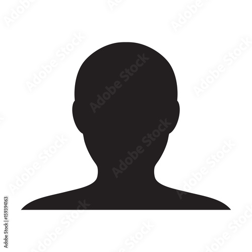 Man User Icon - Vector Person Profile Human Avatar Symbol in Flat Color Glyph Pictogram Illustration