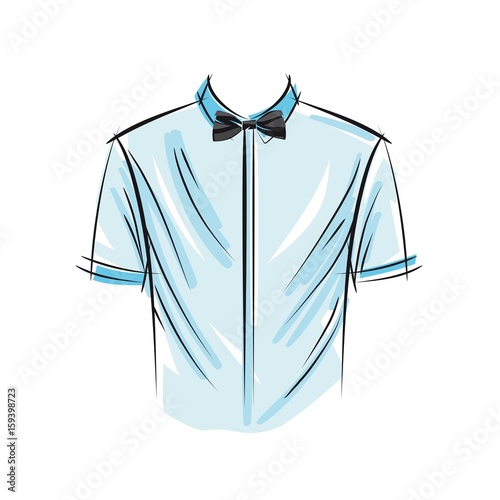 White man's shirt and butterfly