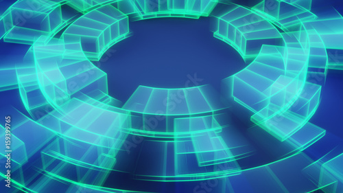 Glow concentric round segme...