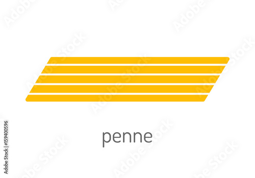 Pasta. Colored flat icon of food. Object for design