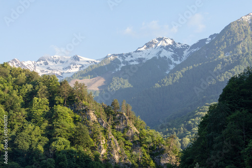 Mountain peaks in the vicinity of the city of Adler