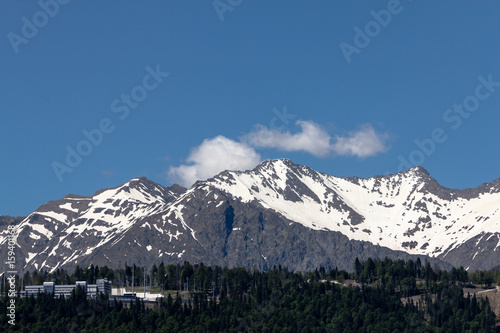 Mountain peaks in the vicinity of the city of Adler