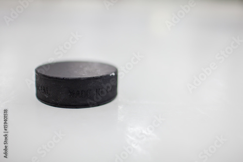 Photography Hockey Puck on Ice