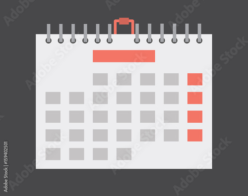 Wall Mural Vector illustration. Calendar flat icon