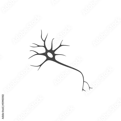 Nerve Cell Icon Flat Graphic Design - Illustration photo