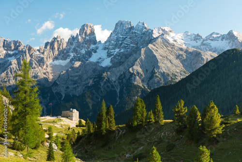 The summit of Cristallo Dolomites Italy