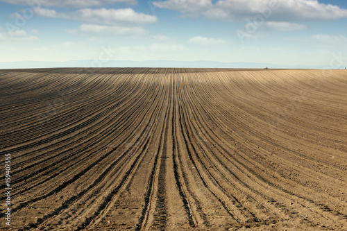 plowed field landscape spring season agriculture