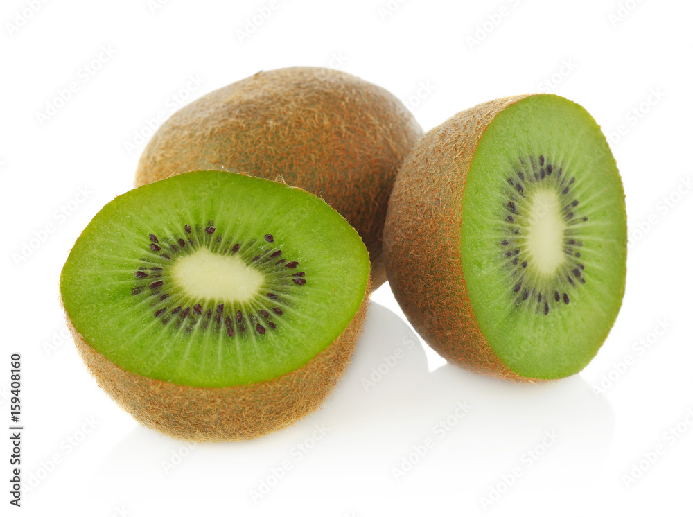 Obraz premium Kiwi fruit on white