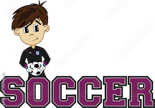 Cartoon Soccer Goalkeeper