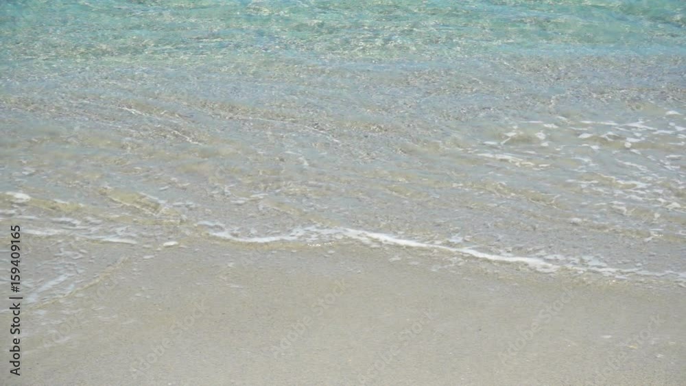 White Wild Mediterranean Sea Beach in Italy and Waves in Slow Motion White Wild Mediterranean Sea Beach in Italy and Waves in Slow Motion