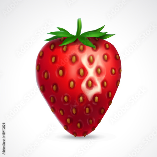 Strawberry realistic vector