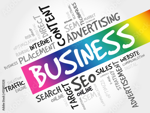 BUSINESS word cloud, concept background