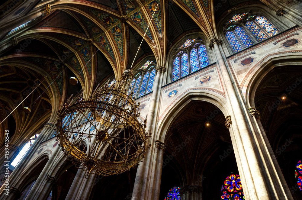 Interior of the famous neo gothic Votivkirche (Votive Church) in Vienna