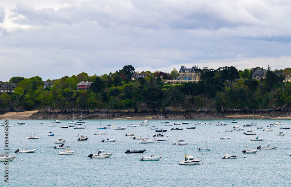 Dinard on a clouded day, France, Brittany, Europe