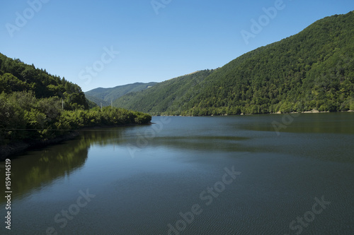 View from  Gura Raului dam  in Sibiu county  Romania