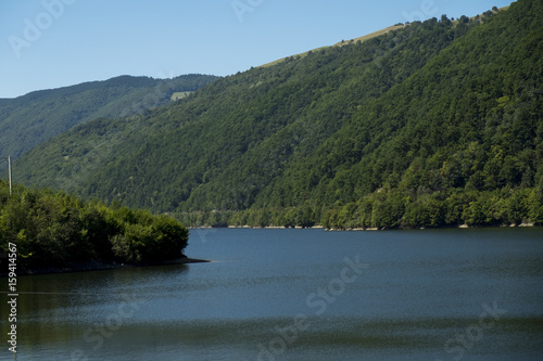 View from  Gura Raului dam, in Sibiu county, Romania photo