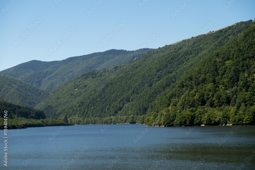 View from Gura Raului dam, in Sibiu county, Romania View from Gura Raului dam, in Sibiu county, Romania