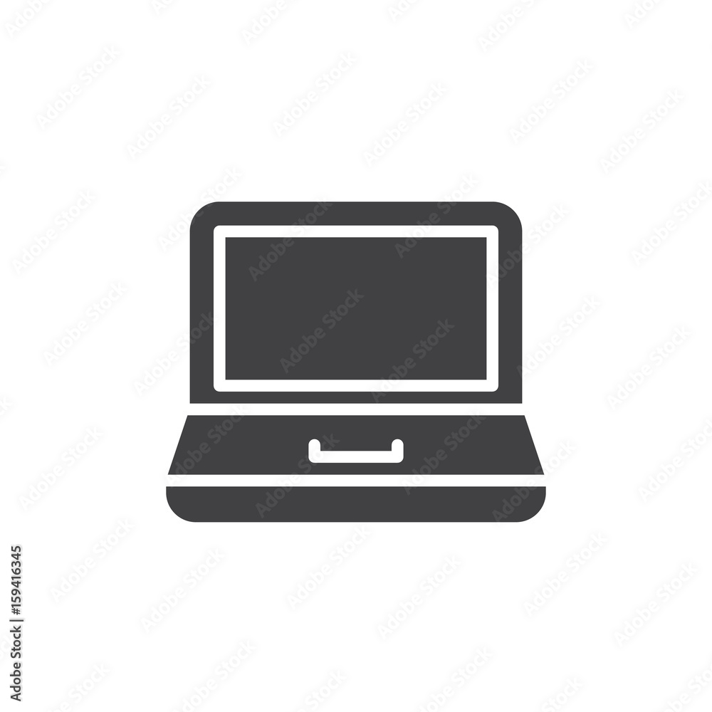 Laptop icon vector, filled flat sign, solid pictogram isolated on white. Symbol, logo illustration. Pixel perfect Laptop icon vector, filled flat sign, solid pictogram isolated on white. Symbol, logo illustration. Pixel perfect