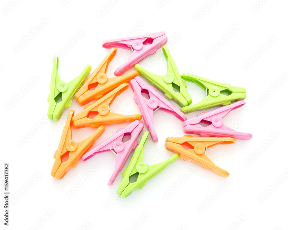Clothespin on white background Clothespin on white background