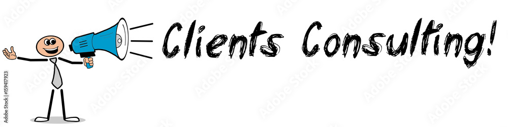 Clints Consulting! / Mann mit Megafon Clints Consulting! / Mann mit Megafon