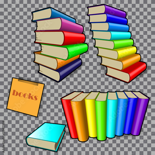books in colored bindings