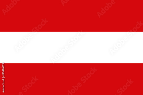 Austrian flag, flat layout, vector illustration