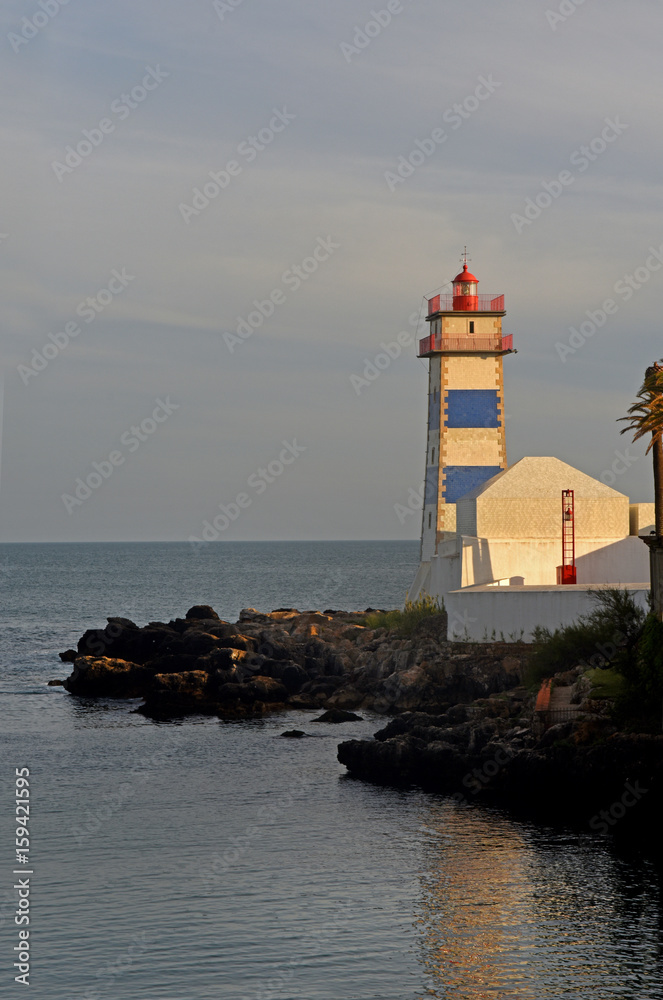 Santa Marta Lighthouse in Cascais, Lisboa region, Portugal