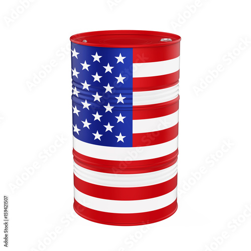 USA Flag Oil Barrel