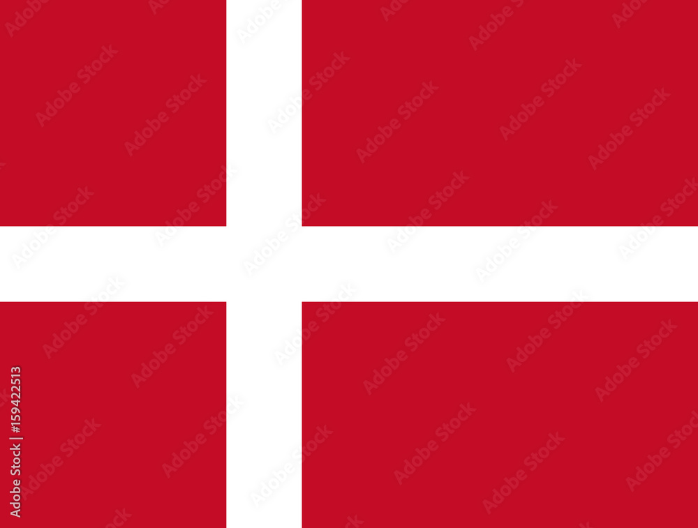 Danish flag, flat layout, vector illustration Danish flag, flat layout, vector illustration