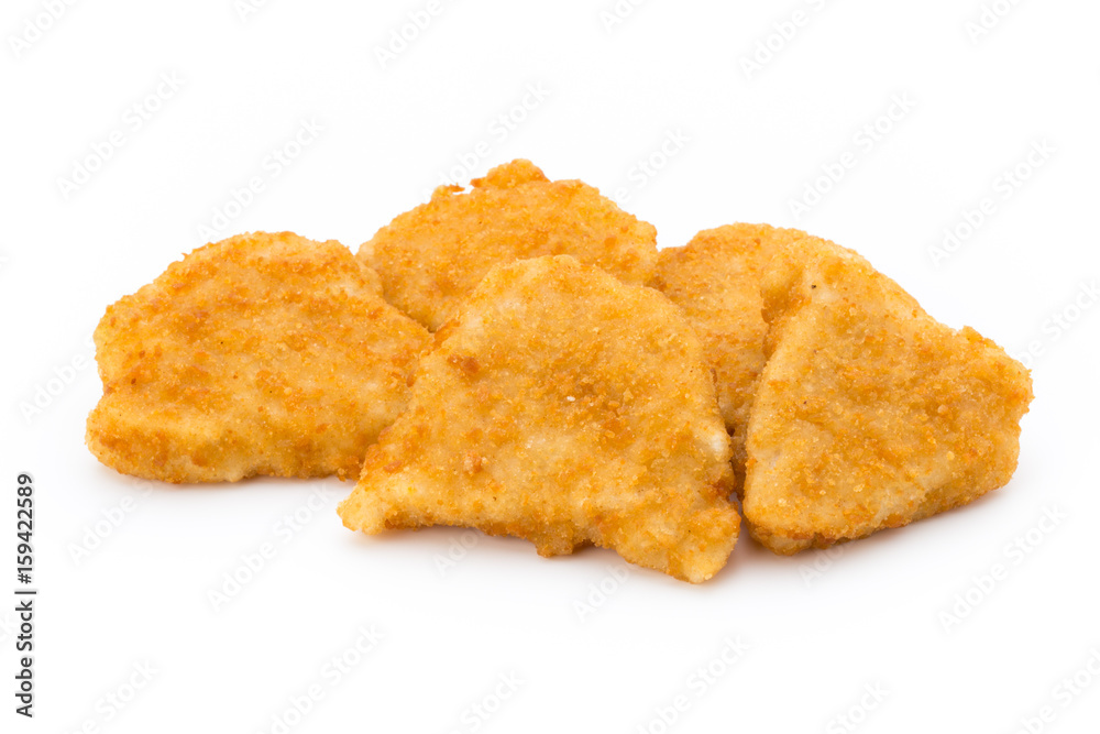 Nugget chiken on the white background. Nugget chiken on the white background.