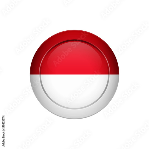 Free Download Indonesian flag on the round button, vector illustration - GFXLoad