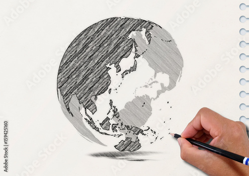 手書きの地球 Stock イラスト Adobe Stock 手書きの地球 Stock イラスト Adobe Stock