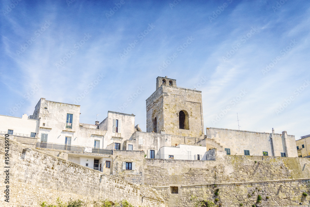 Medieval castle and walls in Otranto, Italy