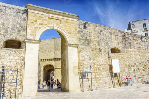 Entrance to medieval castle in Otranto, Italy © malajscy