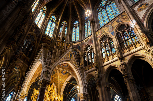 Photography Interior of the famous neo gothic Votivkirche (Votive Church) in Vienna, build b