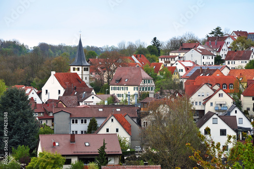 Panorama of the German village Burgstall Murr, Baden-Wurttemberg, Germany.