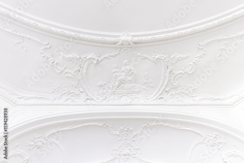 Konstfotografi Plafond immeuble hausmannien avec moulures