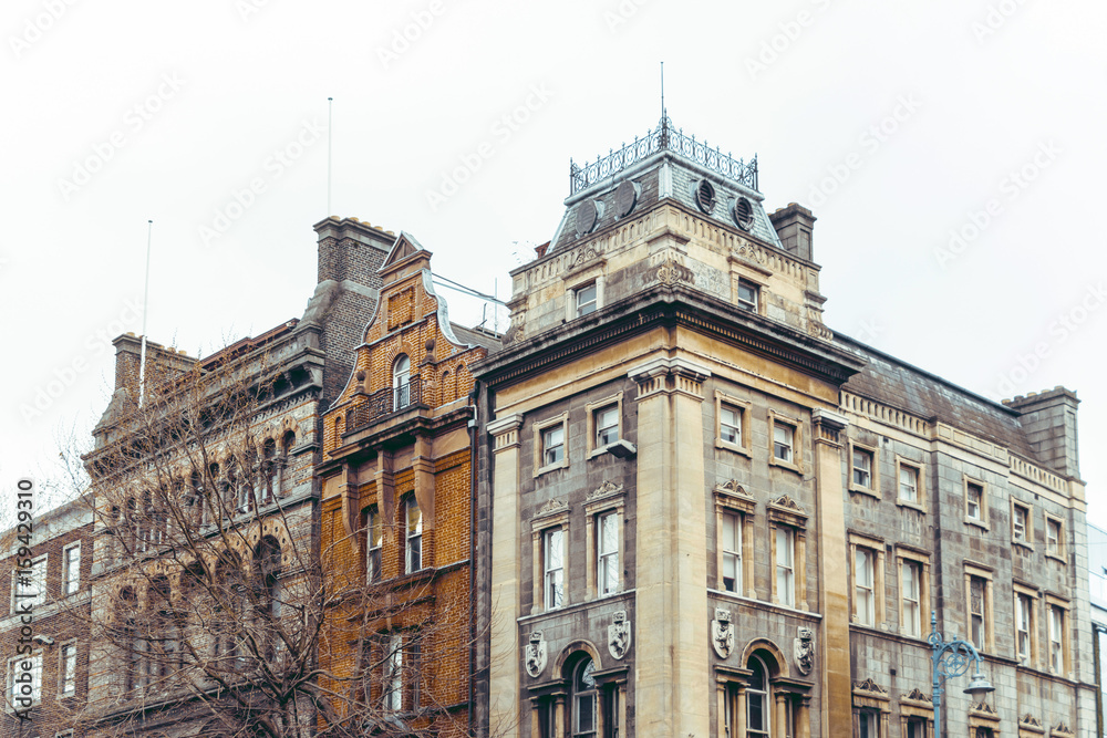 Fototapeta premium Traditional antique city building in Dublin Ireland