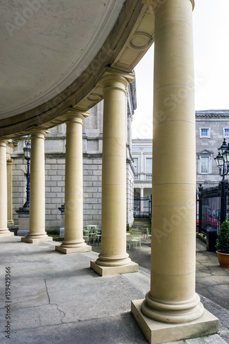 Canvas Print Street view of Dublin city centre