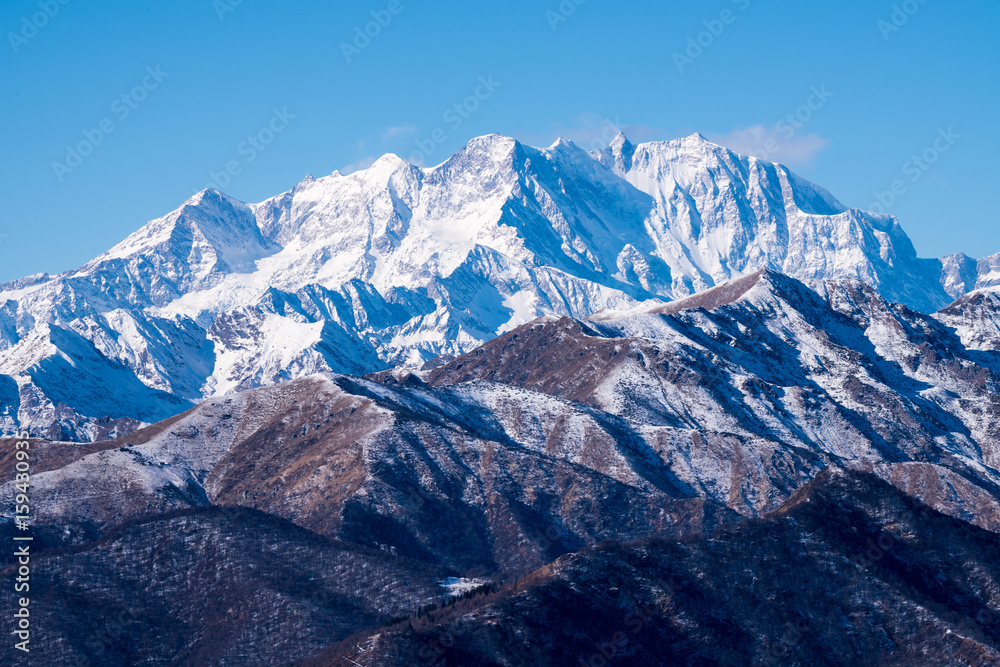 Full view of an italian mountain