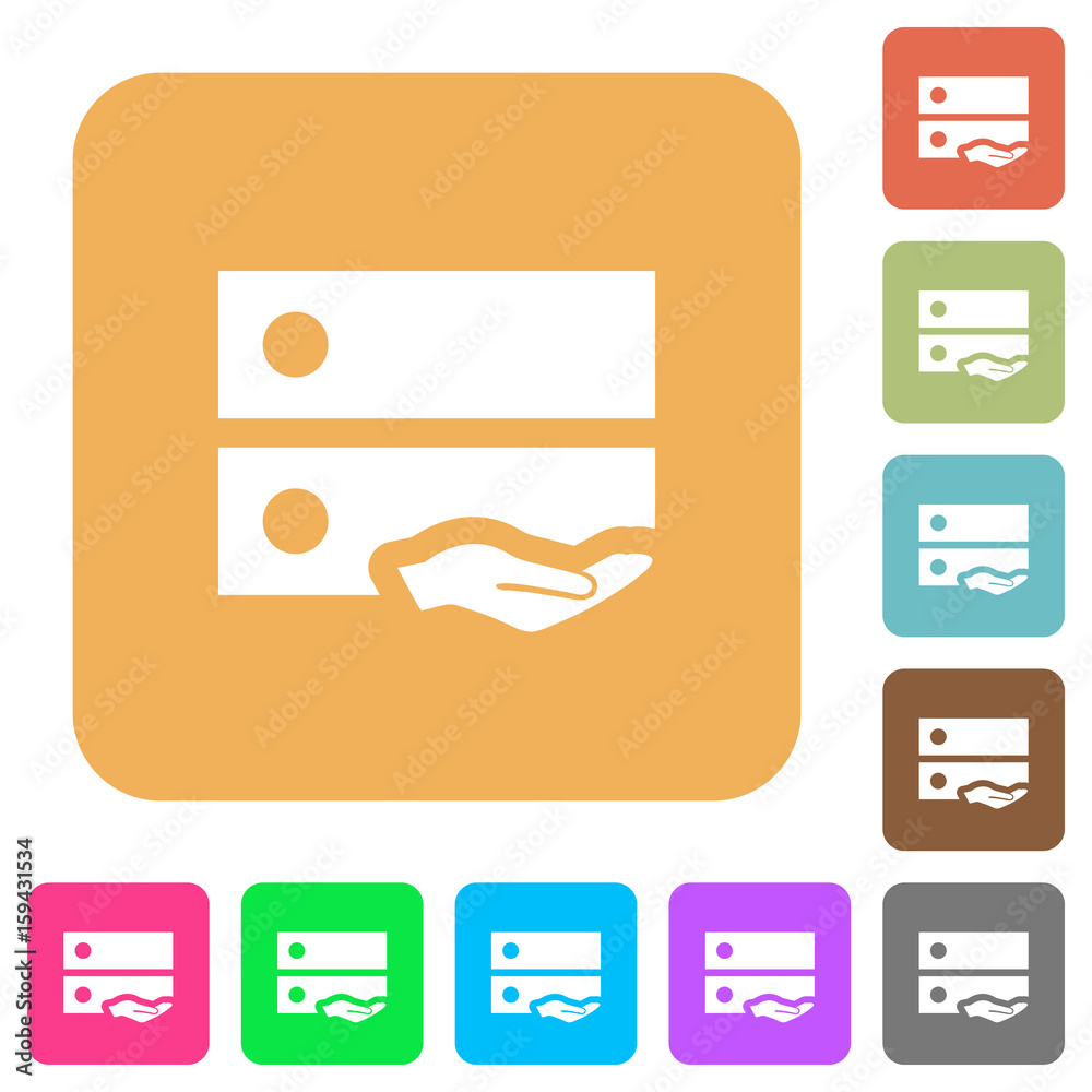 Shared drive rounded square flat icons Shared drive rounded square flat icons