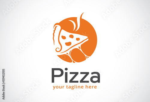 Pizza Logo Template Design Vector, Emblem, Design Concept, Creative Symbol, Icon