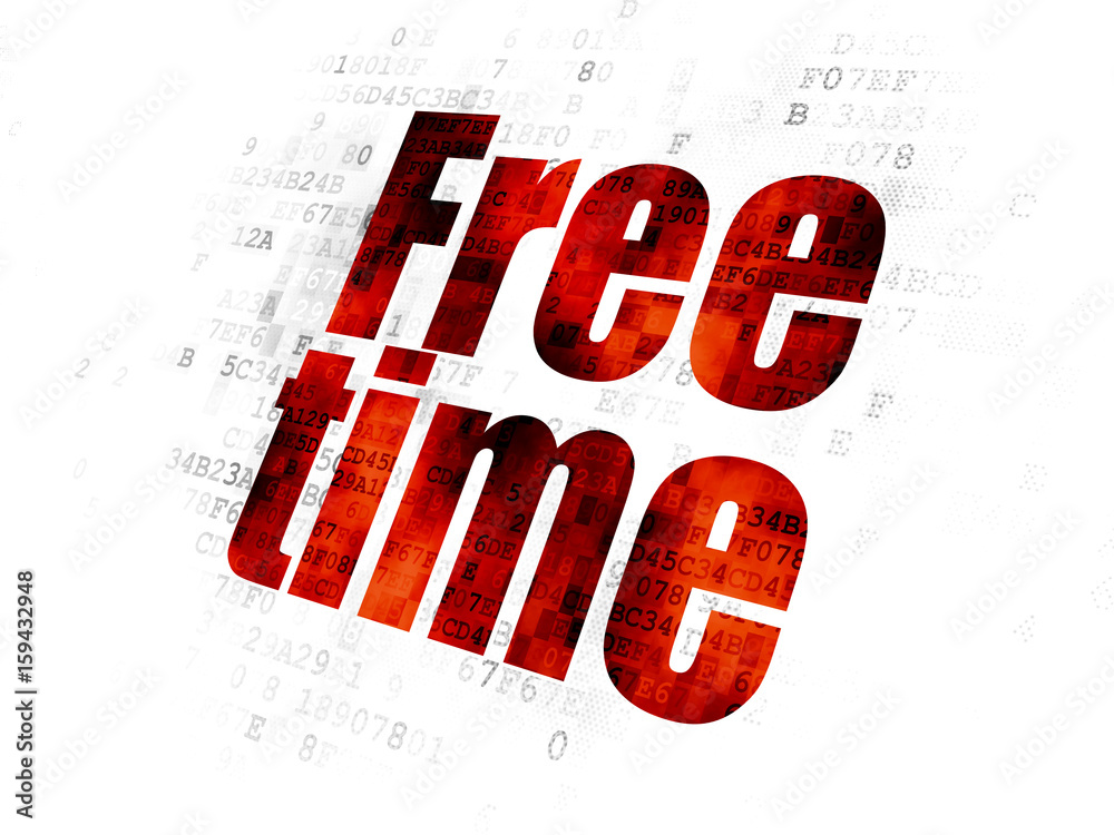 Time concept: Free Time on Digital background Time concept: Free Time on Digital background
