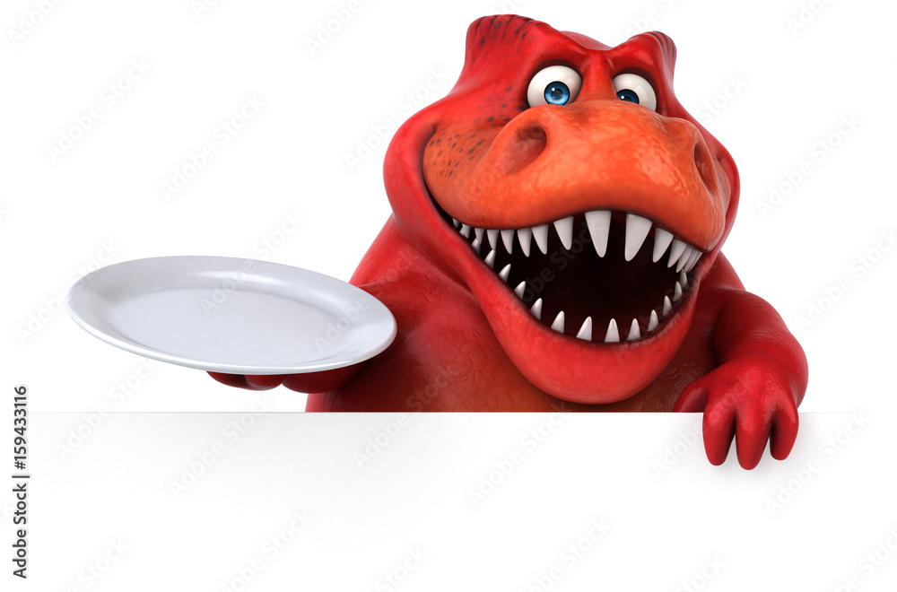 Fun dinosaur - 3D Illustration Fun dinosaur - 3D Illustration