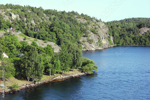 beautiful view from travel. Skerry in Sweden.