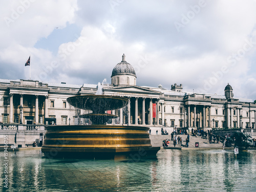 National Gallery with a fountain 