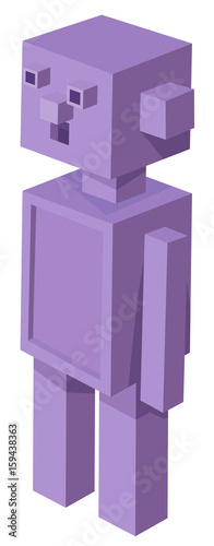 cubical droid cartoon character