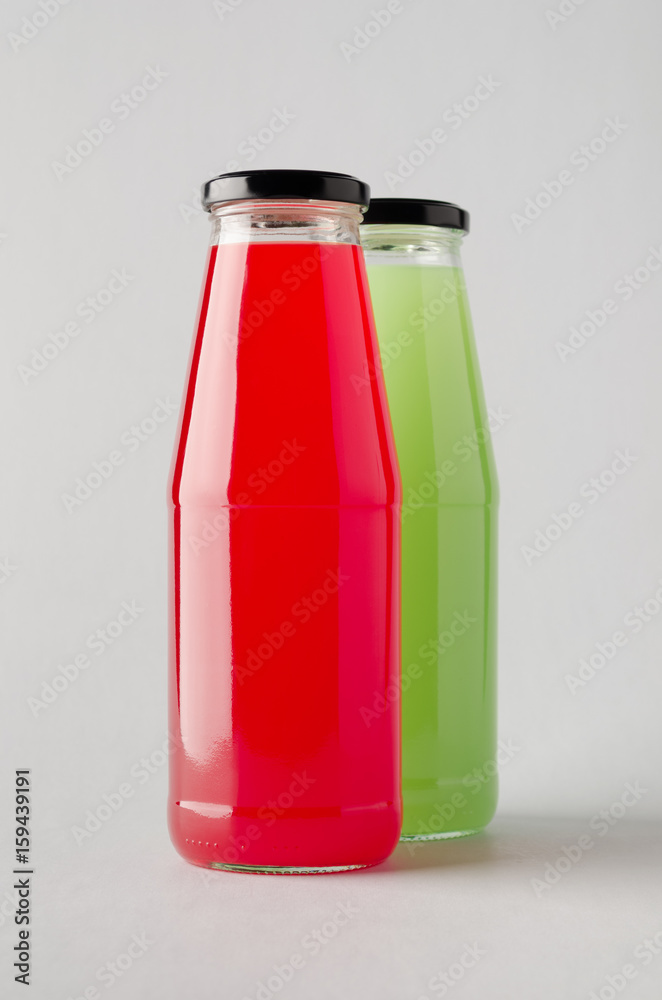 Fototapeta premium Juice Bottle Mock-Up - Two Bottles