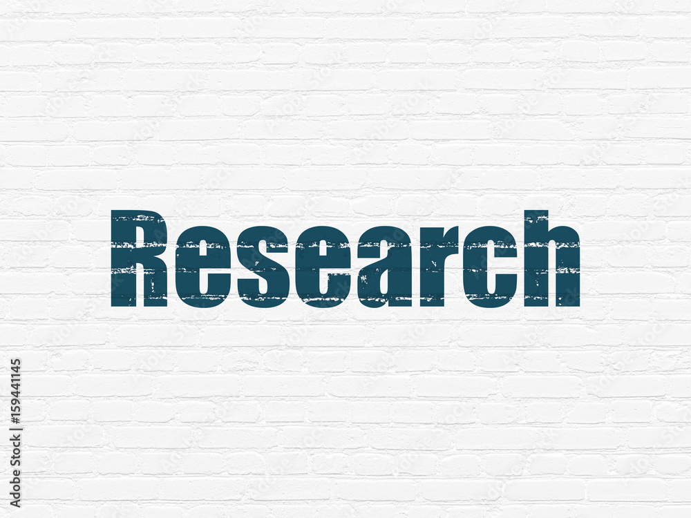 Marketing concept: Research on wall background Marketing concept: Research on wall background